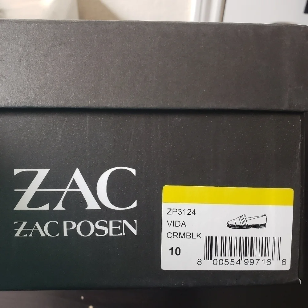Zac Posen VIDA White Woven Slip On Espadrilles Sz 10M